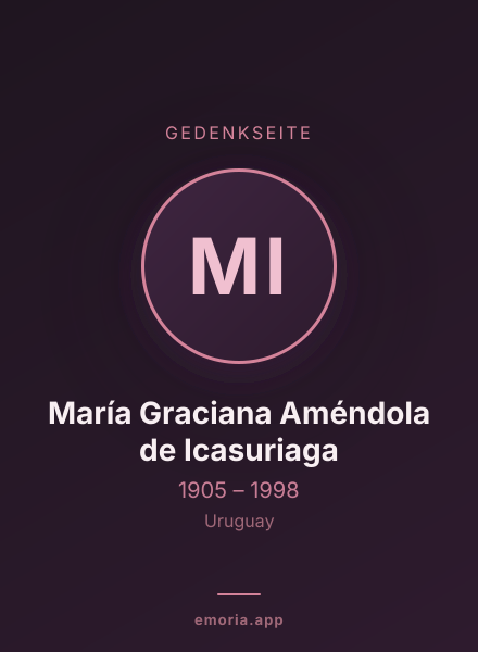 Gedenkportrait von María Graciana Améndola de Icasuriaga