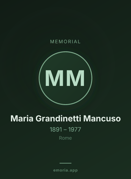 Memorial portrait of Maria Grandinetti Mancuso