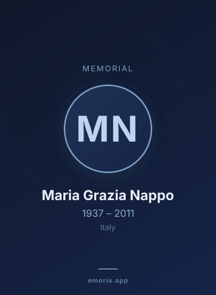 Memorial portrait of Maria Grazia Nappo