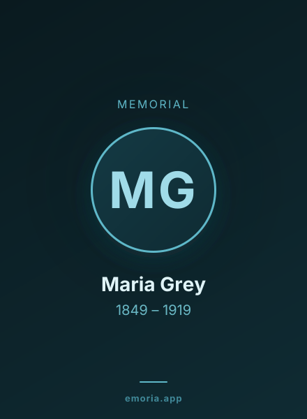 Memorial portrait of Maria Grey