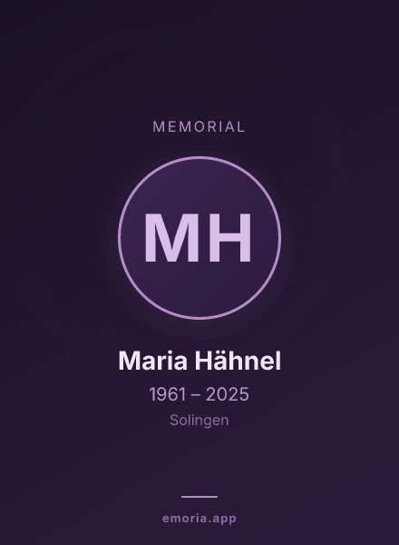 Memorial portrait of Maria Hähnel