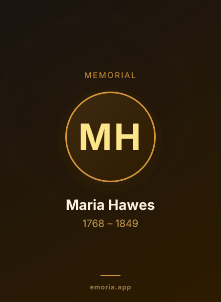 Memorial portrait of Maria Hawes