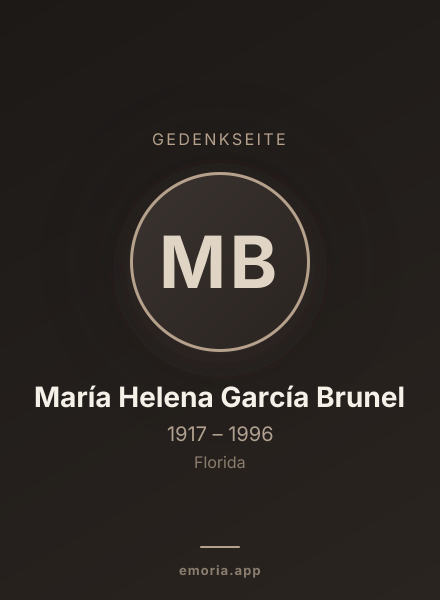 Gedenkportrait von María Helena García Brunel