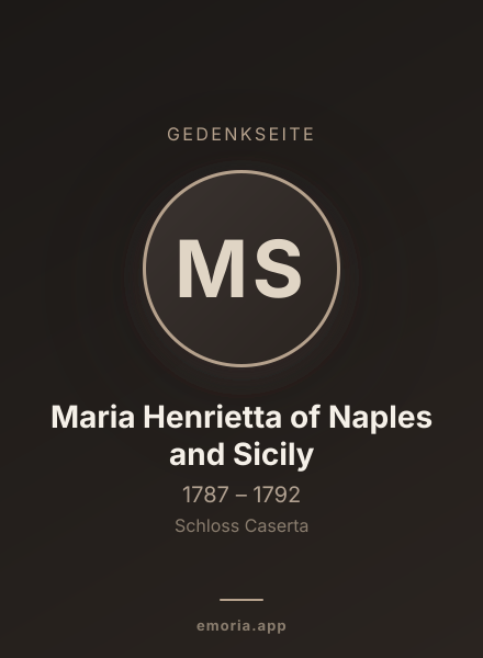 Gedenkportrait von Maria Henrietta of Naples and Sicily