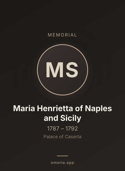 Memorial portrait of Maria Henrietta of Naples and Sicily