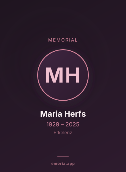 Memorial portrait of Maria Herfs