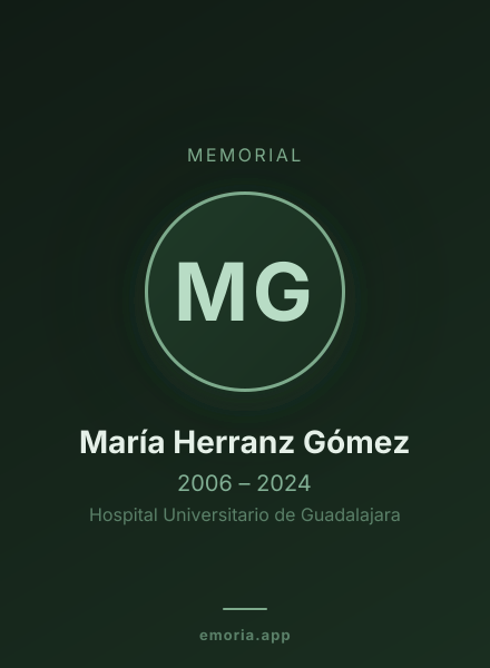 Memorial portrait of María Herranz Gómez