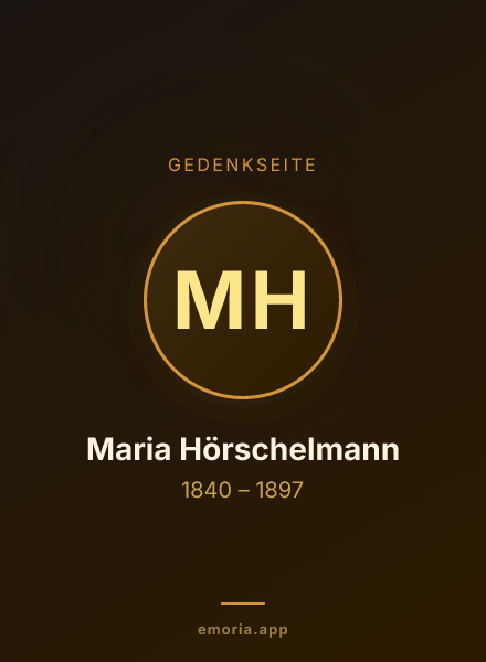 Gedenkportrait von Maria Hörschelmann