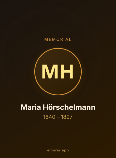 Memorial portrait of Maria Hörschelmann