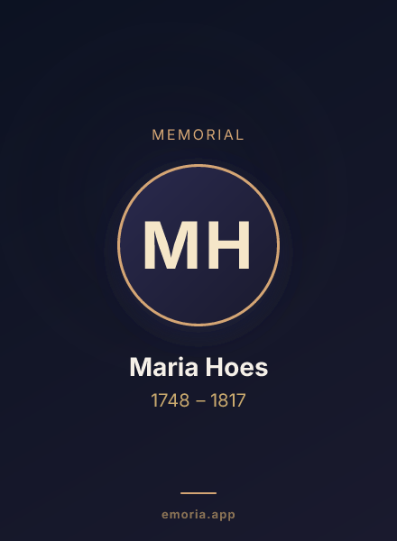 Memorial portrait of Maria Hoes