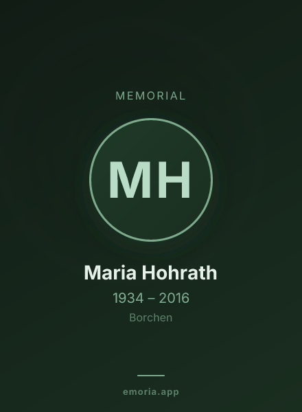 Memorial portrait of Maria Hohrath
