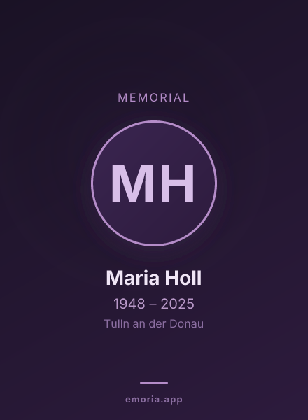 Memorial portrait of Maria Holl