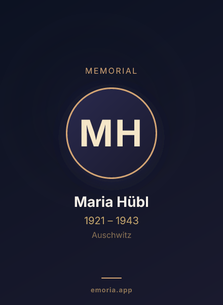 Memorial portrait of Maria Hübl