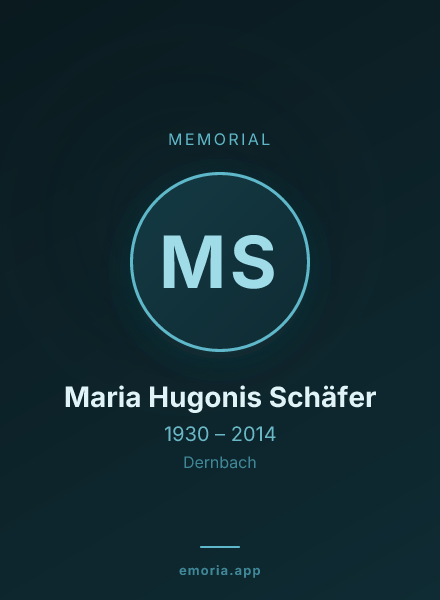 Memorial portrait of Maria Hugonis Schäfer