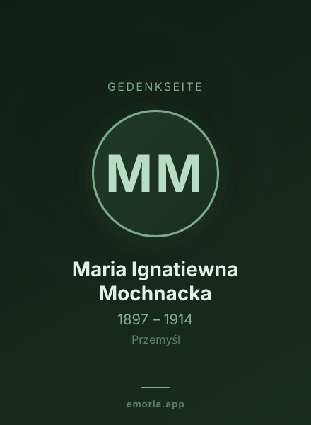 Gedenkportrait von Maria Ignatiewna Mochnacka