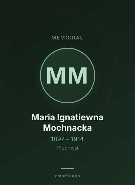 Memorial portrait of Maria Ignatiewna Mochnacka