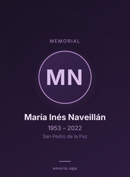 Memorial portrait of María Inés Naveillán