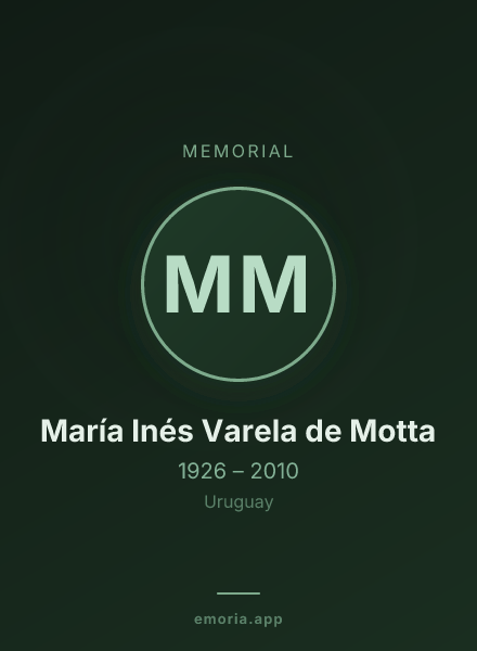 Memorial portrait of María Inés Varela de Motta