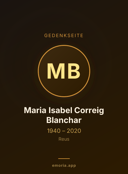 Gedenkportrait von Maria Isabel Correig Blanchar
