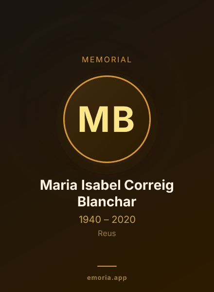 Memorial portrait of Maria Isabel Correig Blanchar