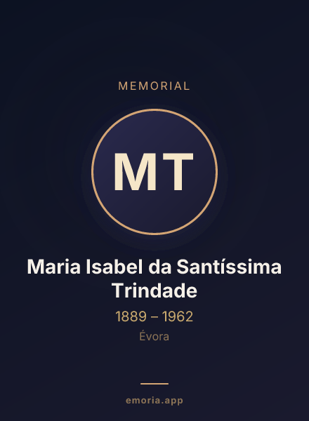 Memorial portrait of Maria Isabel da Santíssima Trindade