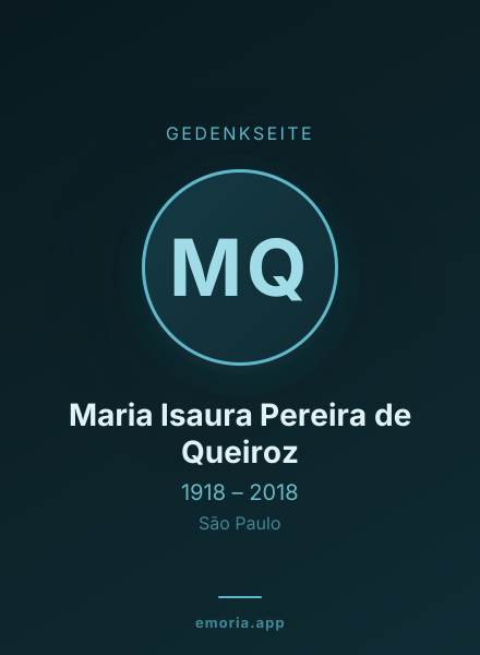 Gedenkportrait von Maria Isaura Pereira de Queiroz