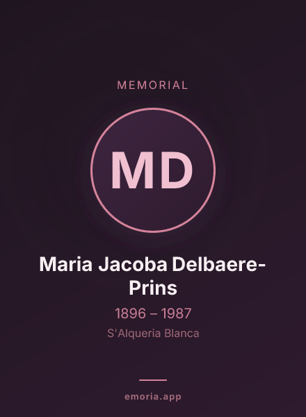 Memorial portrait of Maria Jacoba Delbaere-Prins