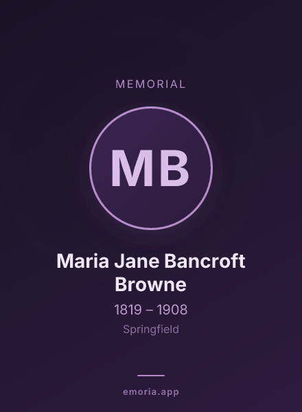 Memorial portrait of Maria Jane Bancroft Browne