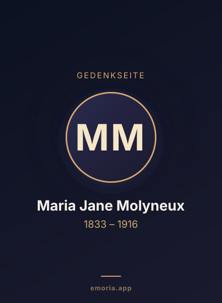 Gedenkportrait von Maria Jane Molyneux
