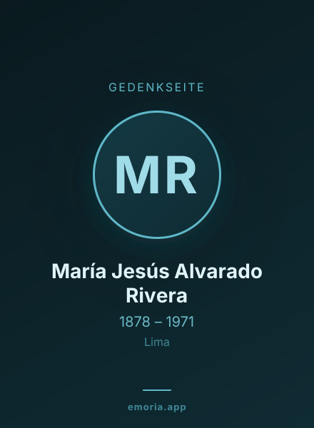 Gedenkportrait von María Jesús Alvarado Rivera