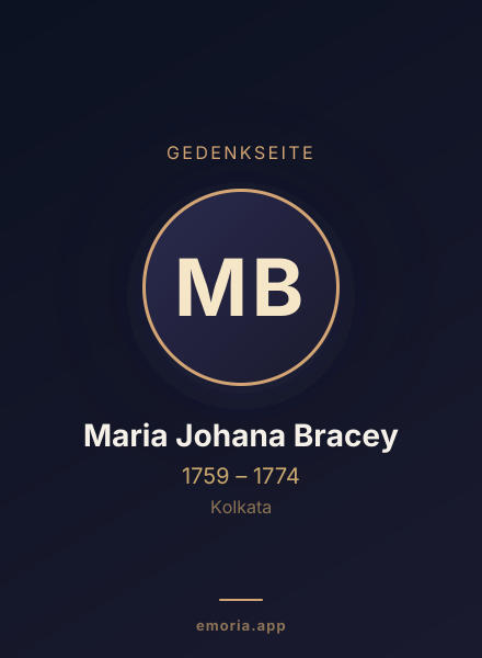 Gedenkportrait von Maria Johana Bracey