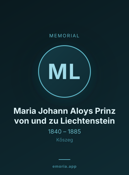 Memorial portrait of Maria Johann Aloys Prinz von und zu Liechtenstein