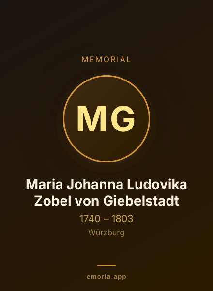 Memorial portrait of Maria Johanna Ludovika Zobel von Giebelstadt