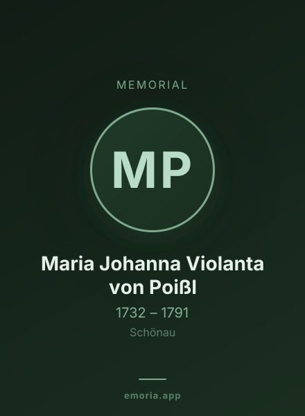 Memorial portrait of Maria Johanna Violanta von Poißl