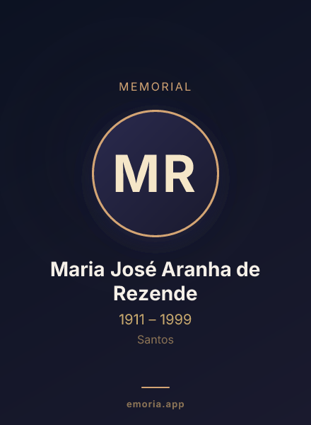 Memorial portrait of Maria José Aranha de Rezende
