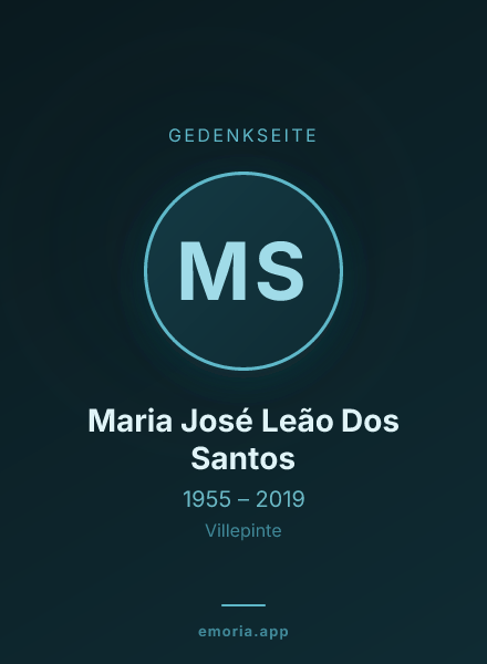 Gedenkportrait von Maria José Leão Dos Santos