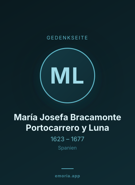 Gedenkportrait von María Josefa Bracamonte Portocarrero y Luna