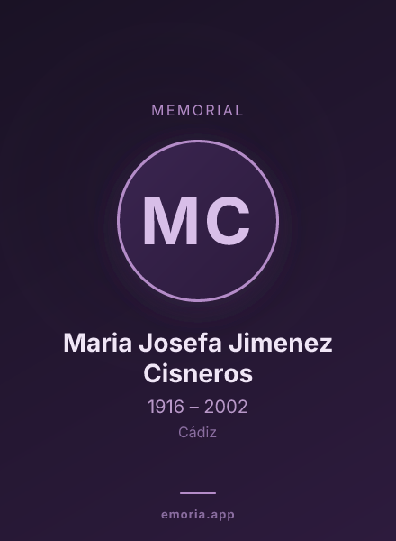 Memorial portrait of Maria Josefa Jimenez Cisneros