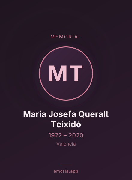 Memorial portrait of Maria Josefa Queralt Teixidó