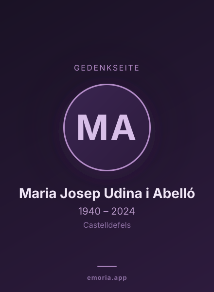 Gedenkportrait von Maria Josep Udina i Abelló