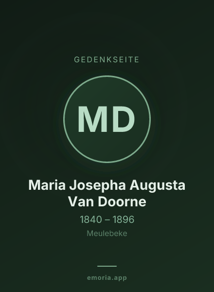 Gedenkportrait von Maria Josepha Augusta Van Doorne