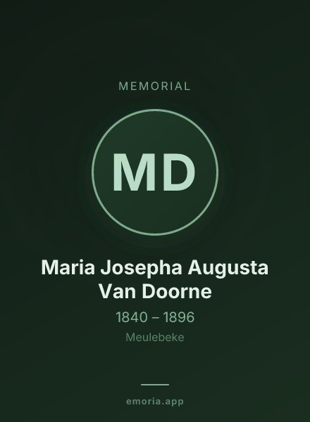 Memorial portrait of Maria Josepha Augusta Van Doorne