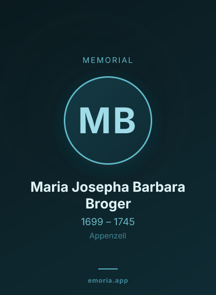 Memorial portrait of Maria Josepha Barbara Broger