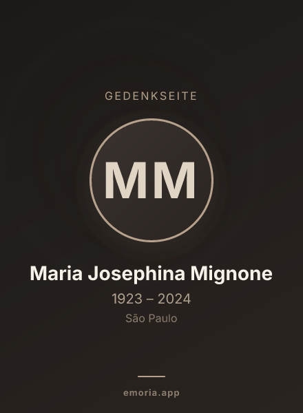Gedenkportrait von Maria Josephina Mignone