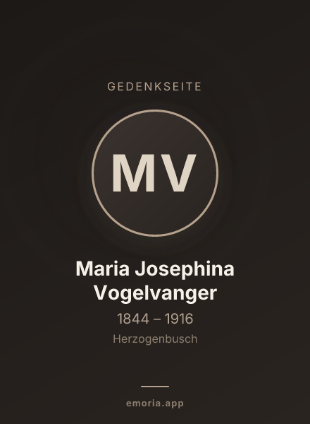 Gedenkportrait von Maria Josephina Vogelvanger