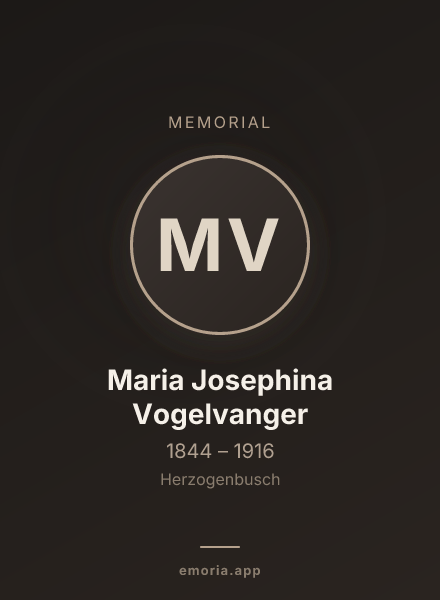 Memorial portrait of Maria Josephina Vogelvanger