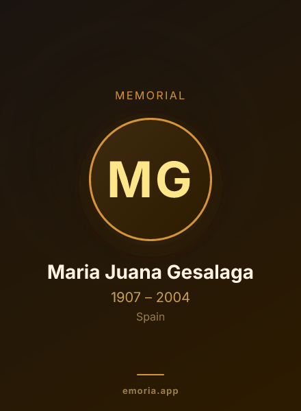 Memorial portrait of Maria Juana Gesalaga