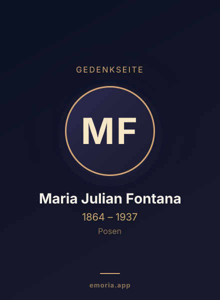 Gedenkportrait von Maria Julian Fontana