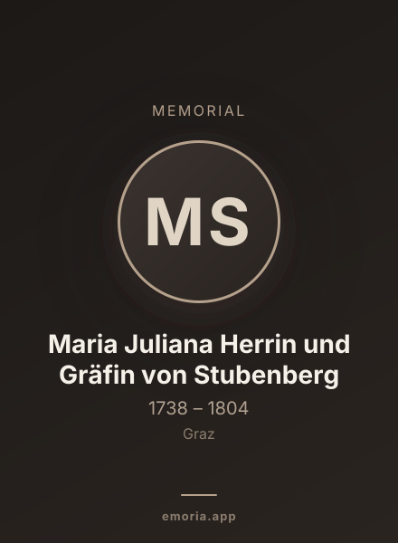 Memorial portrait of Maria Juliana Herrin und Gräfin von Stubenberg