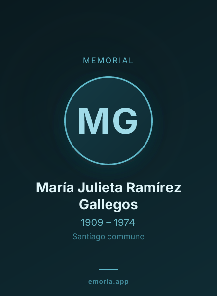 Memorial portrait of María Julieta Ramírez Gallegos